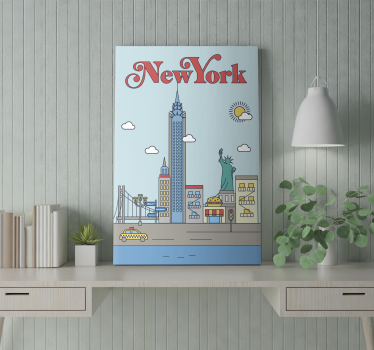 Cuadro ciudades nueva York - TenVinilo