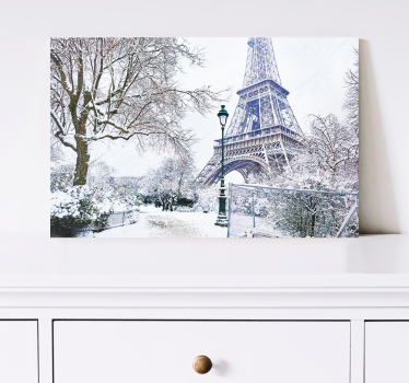 Cuadro ciudades torre eiffel en invierno - TenVinilo