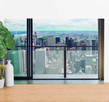 Cuadro de ciudades Vistas de ventana abierta a manhattan - TenVinilo