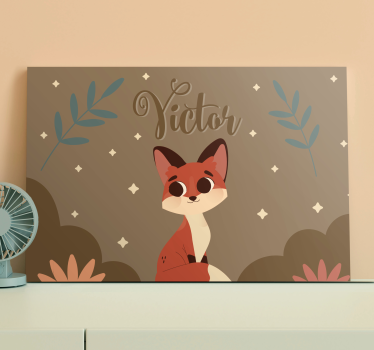 Cuadro de dinosaurios ilustración de zorro lindo - TenVinilo