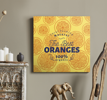 Cuadro de frutas patrón de naranjas - TenVinilo