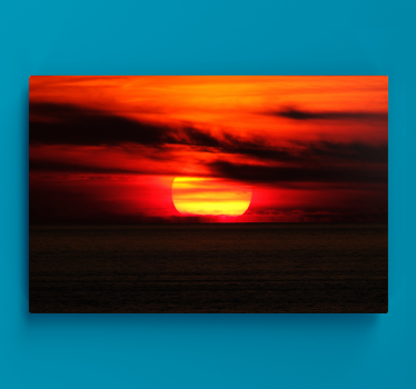 Cuadro de paisaje Colores estéticos cielo rojo - TenVinilo
