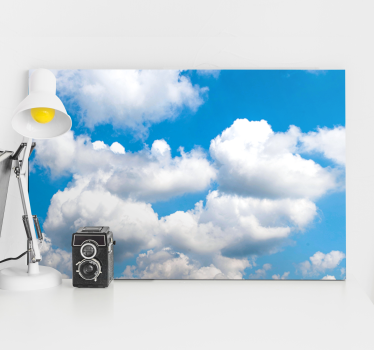 Cuadro de paisaje Hermoso cielo azul con nubes - TenVinilo