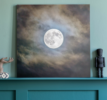 Cuadro de paisaje Noche de luna llena - TenVinilo