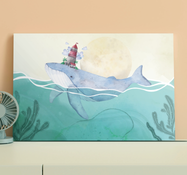 Cuadro de peces Ballenas estilo escandinavo - TenVinilo