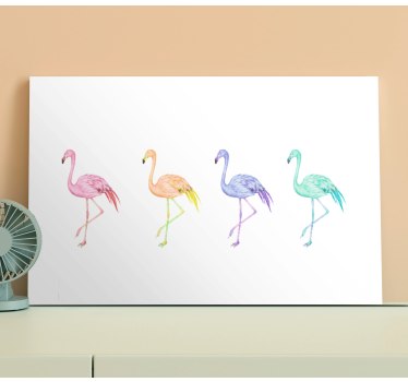 Cuadro aves colección de flamencos diversos - TenVinilo