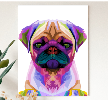 Cuadro de perro Pug del arte pop - TenVinilo