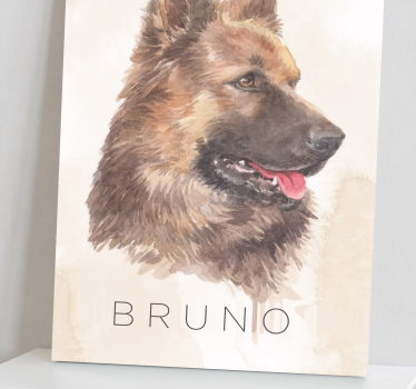 Cuadro de perro retrato de pastor alemán - TenVinilo
