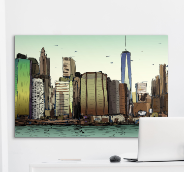 Cuadro decorativo moderno Nueva york artística - TenVinilo