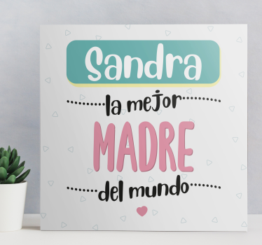 Cuadro día de la madre Nombre personalizado para mamá - TenVinilo