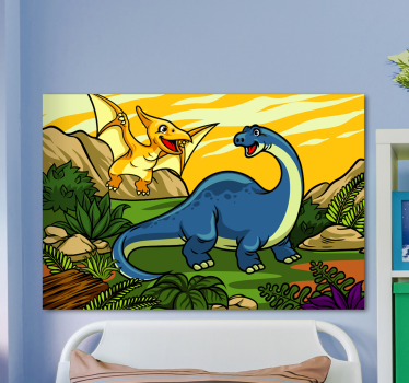 Cuadro dinosaurios felices - TenVinilo