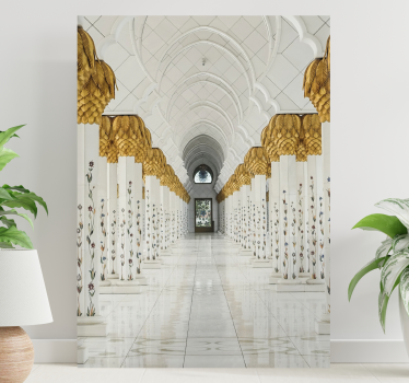 Cuadro en 3d Arcos árabes dorados - TenVinilo