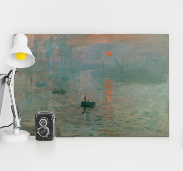 Cuadro artístico impresión del amanecer de Monet - TenVinilo