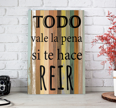 Cuadro estilo rústico Rústico todo vale la pena - TenVinilo