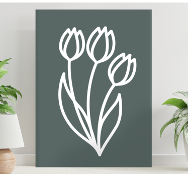 Cuadro flores Lindos tulipanes blancos - TenVinilo