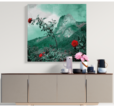 Cuadro paisajes rosa de montaña - TenVinilo