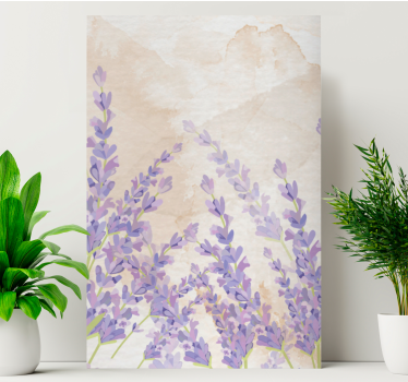 Cuadro flores Pintura provenzal acuarela lavanda - TenVinilo