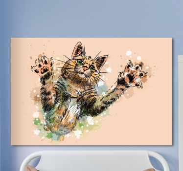 Cuadro gato Gato pintado - TenVinilo