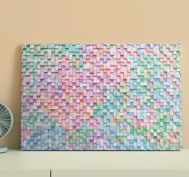Cuadro mosaico cuadrados multicolores - TenVinilo