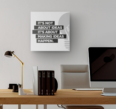 Cuadro frase motivadora las ideas son la base para el éxito. Si d - TenVinilo