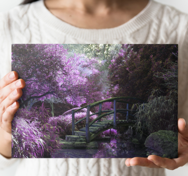 Cuadro paisajes puente en jardín sereno - TenVinilo