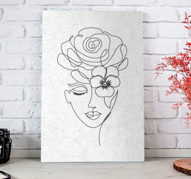 Cuadro pasillo Mujer minimalista sin rostro - TenVinilo