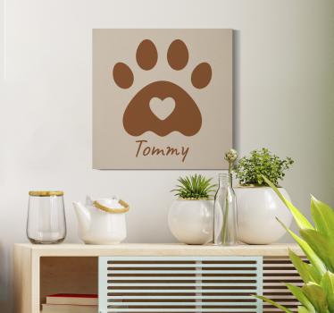 Cuadro personalizable pata con nombre - TenVinilo
