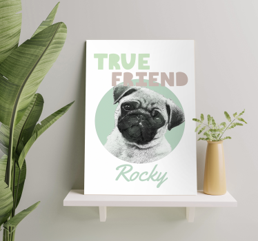 Cuadro personalizable verdadero amigo de los animales - TenVinilo