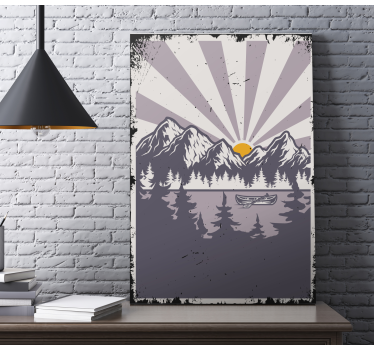 Cuadro retro vintage Paisaje retro - TenVinilo