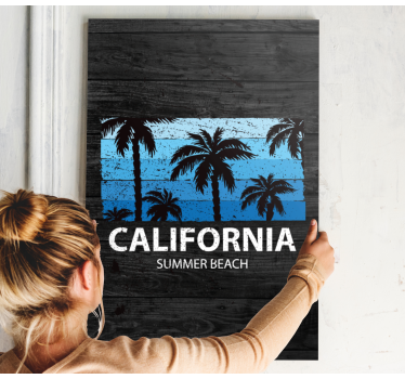 Cuadro salón Cartel de playa de verano de california - TenVinilo