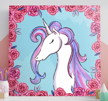 Cuadro unicornio Unicornios tonos lila - TenVinilo