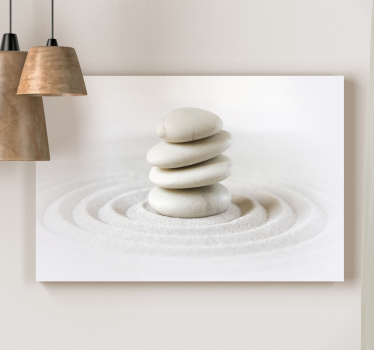Cuadros zen piedras en pila en arena - TenVinilo