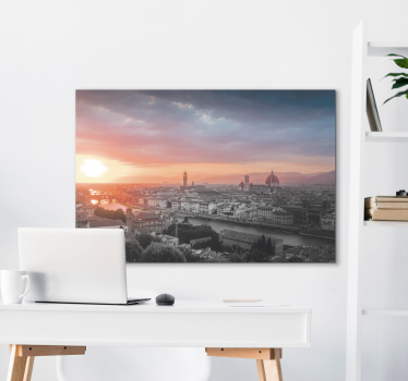 Cuadros de ciudades Puesta de sol en florencia - TenVinilo