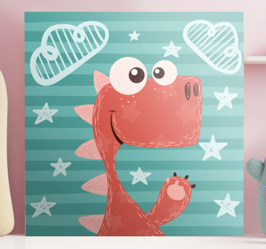 Pinturas de dinosaurios animados y felices - TenVinilo