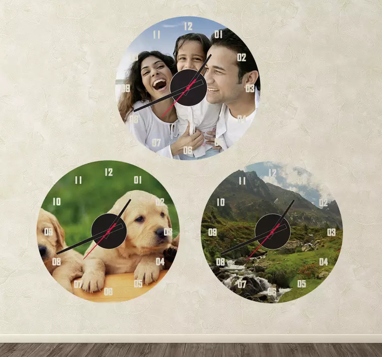Reloj adhesivo pared personalizado - TenVinilo