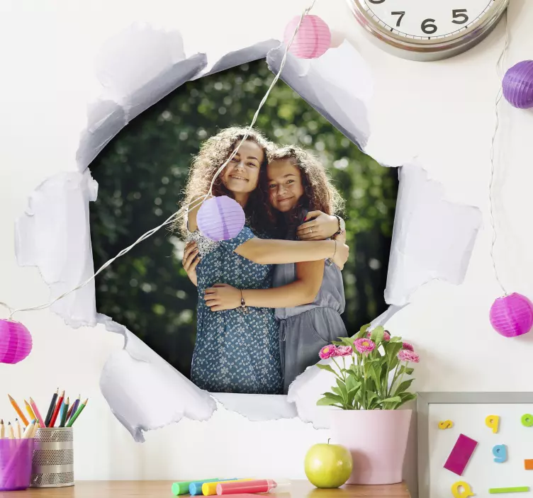 Vinilo 3D agujero papel personalizable - TenVinilo