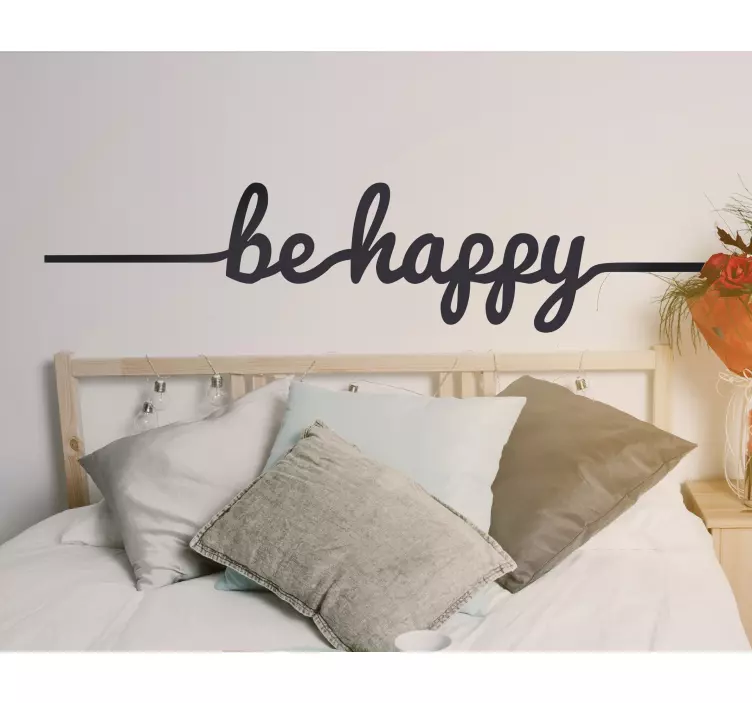 Vinilo decorativo dormitorio línea be happy - TenVinilo