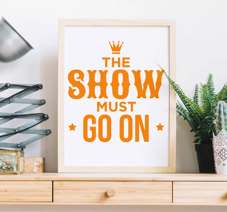 Adhesivo mensajes tipográficos Queen - TenVinilo