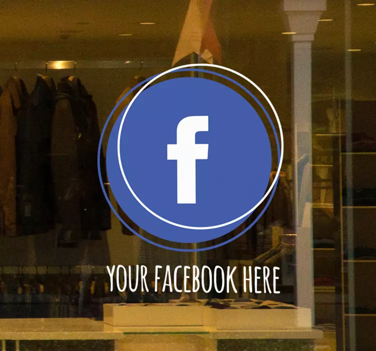 Vinilo escaparate emblema de redes sociales - TenVinilo