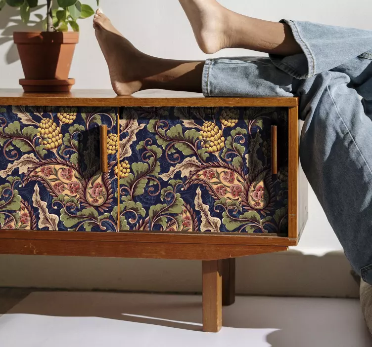 Vinilo para muebles ilustración realista paisley - TenVinilo