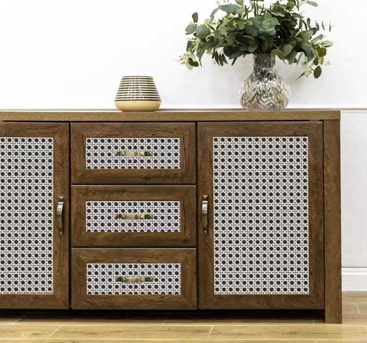 Vinilo para mueble patrón de hojas contemporáneo - TenVinilo