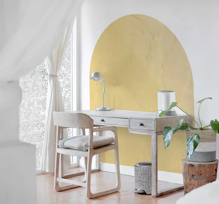 Vinilo oficina geometría curva abstracta - TenVinilo