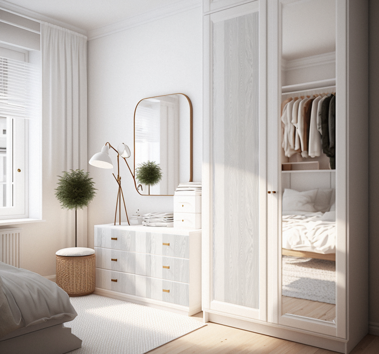 Vinilo para mueble textura madera blanca - TenVinilo