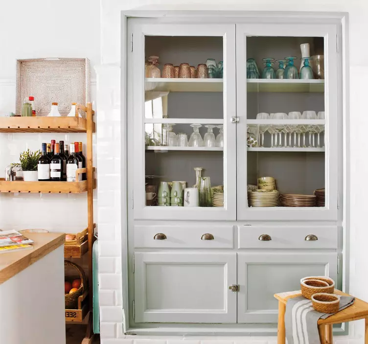 Vinilo para mueble color gris - TenVinilo