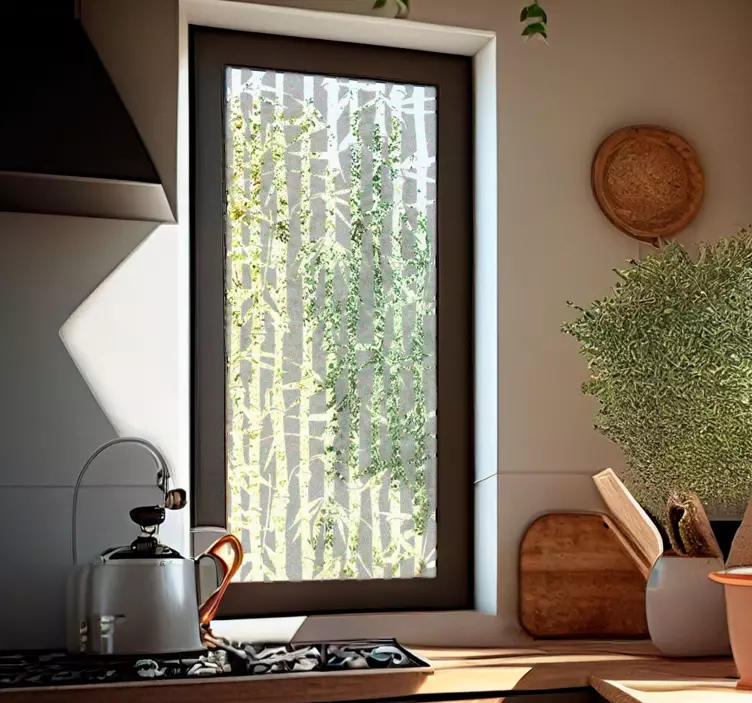 Vinilo para cristales bambú translúcido - TenVinilo