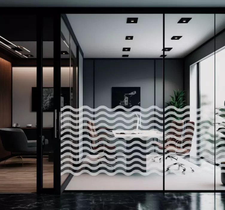 Vinilo para cristales ondas translucidas - TenVinilo