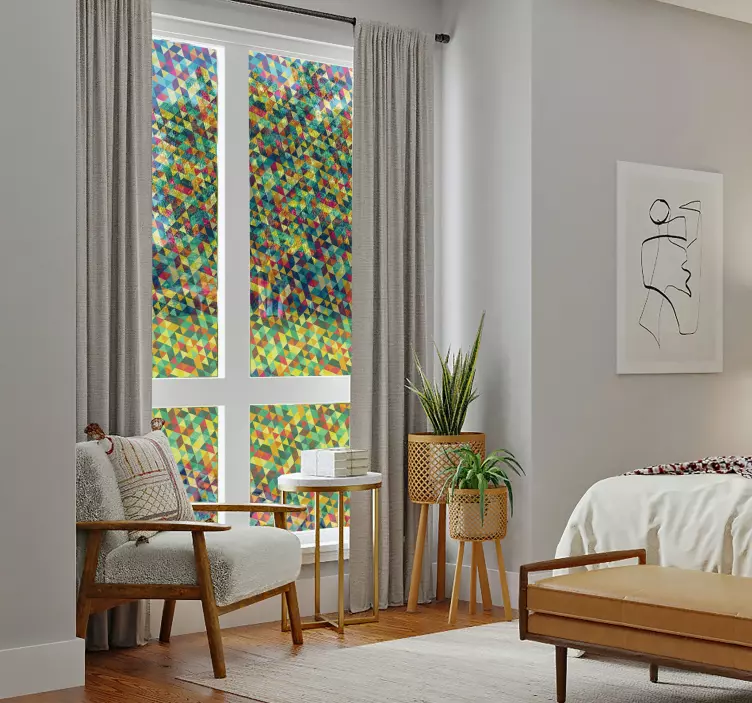 Vinilo para cristales translúcido geométrico Vinilo para cristales translúcido geométrico - TenVinilo