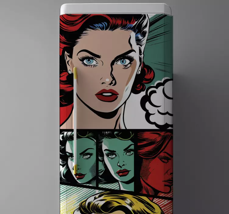 Pegatina para nevera vinilo comic vintage - TenVinilo