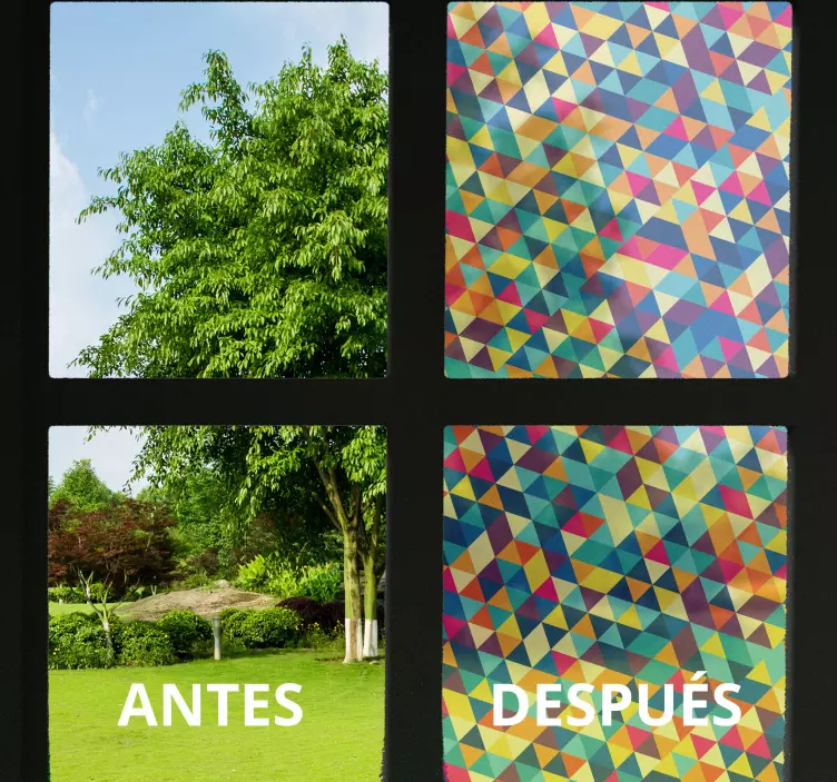 Vinilo para cristales translúcido geométrico Vinilo para cristales translúcido geométrico - TenVinilo