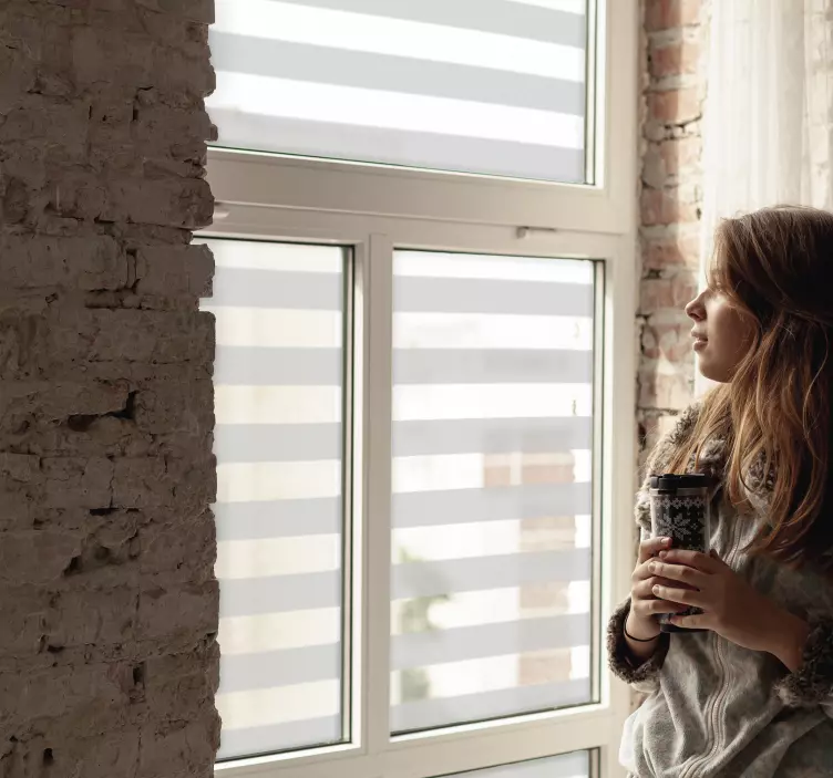 Vinilo para cristal ventana translúcido de rayas - TenVinilo